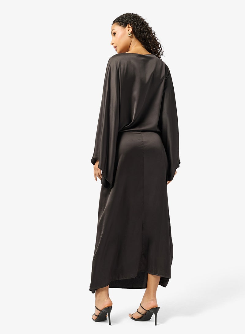 Ginger Draped Cape Top & Maxi Skirt Coord Set - Image 2